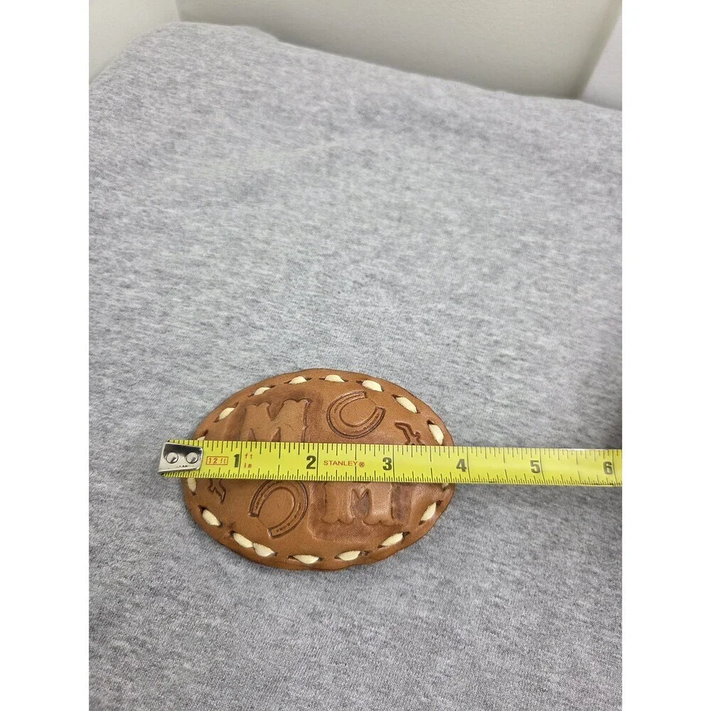 Vintage Red Cedar Wood Belt Buckle Handcrafted Natural Knot